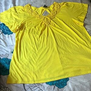 Faded Glory Yellow Top Size 3XL